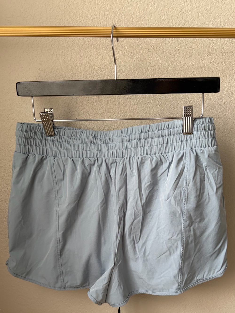 Thrive Societe - Women's Light Blue Athletic Shorts with Elastic Waist
